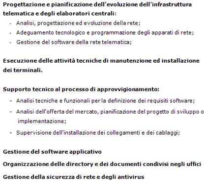 Principali attività dell'Ufficio