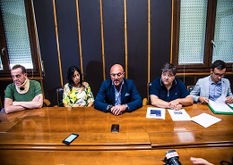 Un momento della conferenza stampa