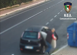 Un fotogramma della videocamera di sorveglianza