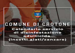 Calendario servizio di disinfestazione adulticida (insetti alati/zanzare)