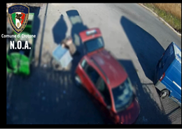 Un fotogramma della videocamera di sorveglianza