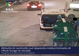 Un fotogramma della videocamera di sorveglianza