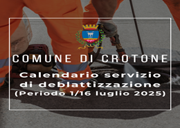 Calendario servizio di deblattizzazione