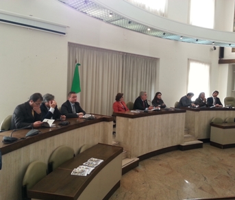 Un momento della conferenza stampa