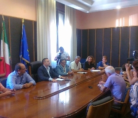 Un momento della conferenza stampa